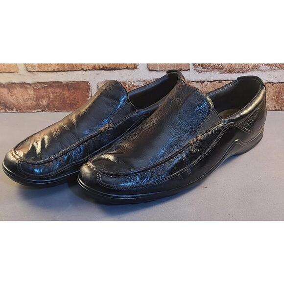 Cole Haan Tucker Venetian Leather Loafers Mens Sz 11W Black Slip On Driving Mocs - Picture 4 of 10